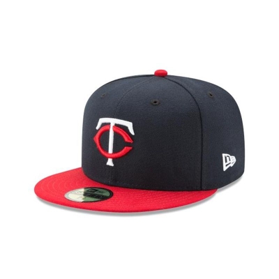 Blue Minnesota Twins Hat - New Era MLB Authentic Collection 59FIFTY Fitted Caps USA7205143